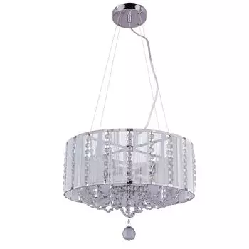 Подвесной светильник, кристаллы, хром, серебро, H 130 см Globo Lighting