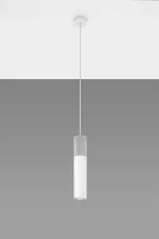 Подвесной светильник круглый серо-белый бетонный металл 8см GU10 Современный подвесной светильник JUNIA для гостиной, обеденного стола Licht-Erlebnisse