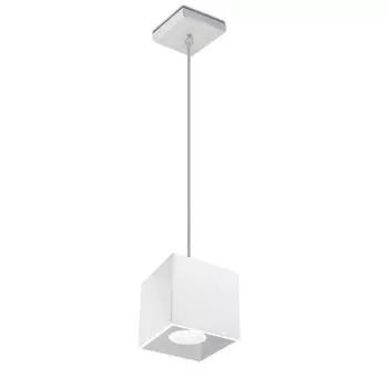 Подвесной светильник, квадратный, белый алюминий, H 80 см etc-shop