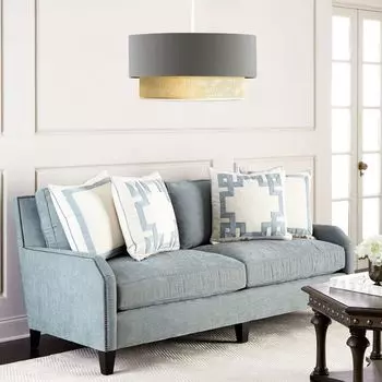 Подвесной светильник "Лафборо" 1 х Е27 серый/желтый lux.pro