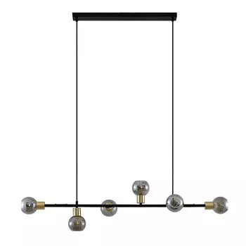 Подвесной светильник Lindby 'Biscala' черного цвета из металла