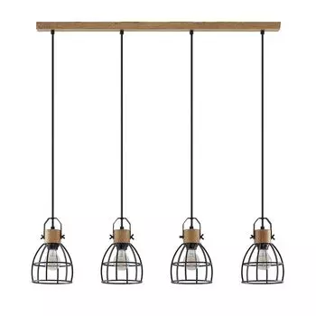 Подвесной светильник Lindby 'Flintos' черного цвета из металла