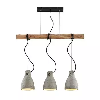 Подвесной светильник Lindby из бетона Grima из бетона, дерева