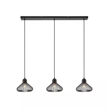 Подвесной светильник Lindby 'Metehan' черного цвета из металла, черный