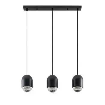 Подвесной светильник Lucande 'Amielle' черного цвета из металла