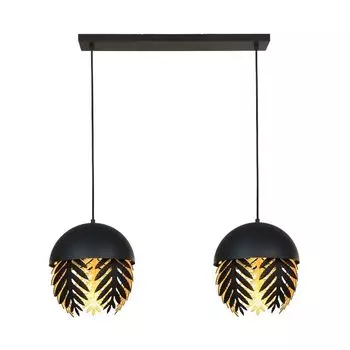 Подвесной светильник Lucande 'Aparas' черного цвета из металла