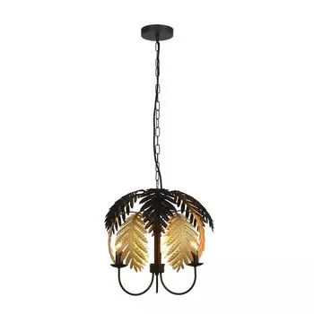 Подвесной светильник Lucande 'Aparas' черного цвета из металла, черный