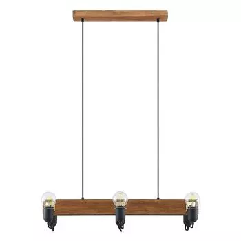 Подвесной светильник Lucande 'Becky' черного цвета из дерева