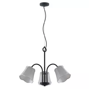 Подвесной светильник Lucande 'Binta' из алюминия из текстиля