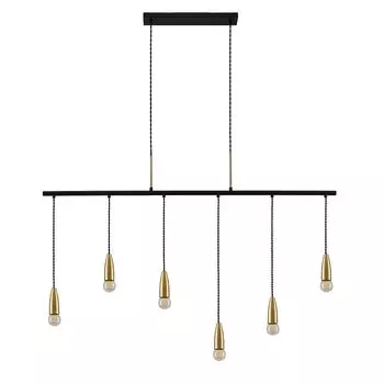 Подвесной светильник Lucande 'Carlea' черного цвета из алюминия