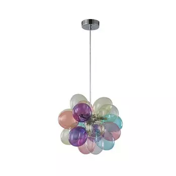 Подвесной светильник Lucande "Дибора" из стекла, мультиколор