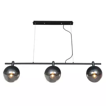 Подвесной светильник Lucande 'Dustian' черного цвета из стекла