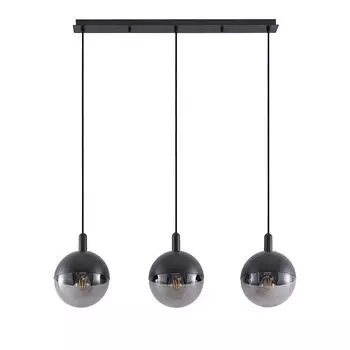 Подвесной светильник Lucande 'Dustian' черного цвета из стекла