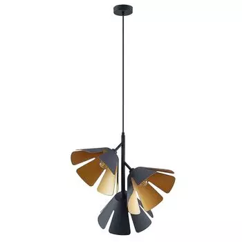 Подвесной светильник Lucande 'Jemmily' черного цвета из алюминия