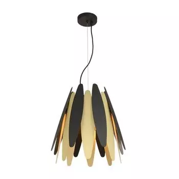 Подвесной светильник Lucande 'Lounit' черного цвета из металла