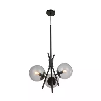 Подвесной светильник Lucande 'Sotiana' черного цвета из металла