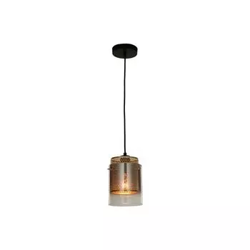 Подвесной светильник Lucande 'Sterzy' черного цвета из стекла