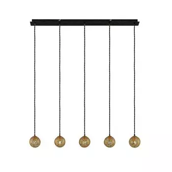 Подвесной светильник Lucande 'Zale' черного цвета из металла