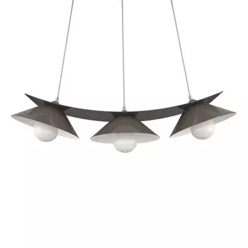 Подвесной светильник Lumicom, 25x70 см, серо-коричневый