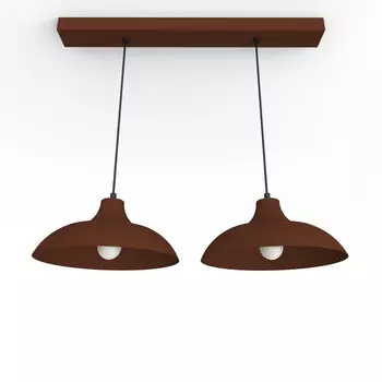 Подвесной светильник Lumicom, 30x30x15 см, темно-коричневый