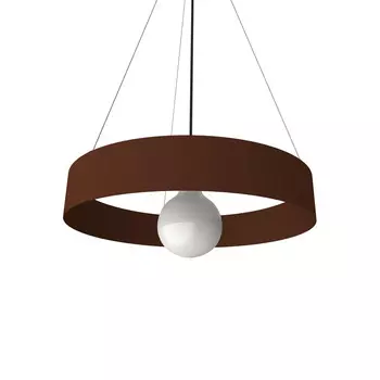 Подвесной светильник Lumicom, 40x40x6 см, темно-коричневый