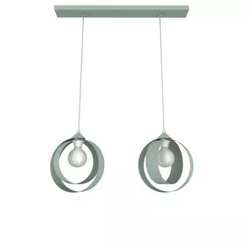 Подвесной светильник Lumicom, 7x25x25 см, зеленый