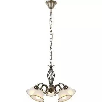 Подвесной светильник, люстра, состаренная латунь, 5 ламп, D 60 см. etc-shop