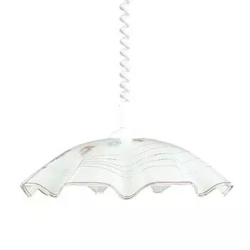 Подвесной светильник LYRA, 1xE27/40Вт, коричневый цветок/белый/глянцевый 400, В: 990, с регулируемой яркостью Prezent