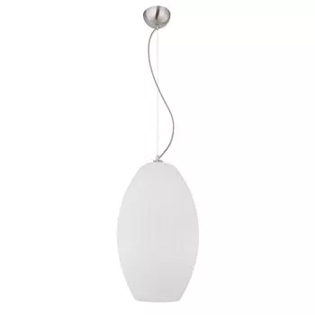 Подвесной светильник, матовый никель, стекло, полосатый, H 120 см Globo Lighting, белый