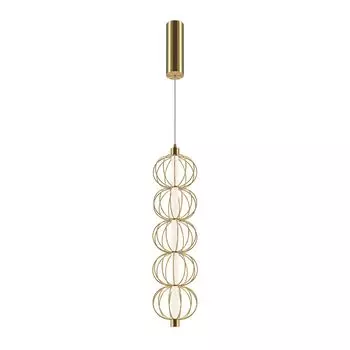 Подвесной светильник Maytoni Golden Cage LED золото из пластика и металла 17Вт для кухни, спальни, гостиной, столовой, прихожей Maytoni GmbH