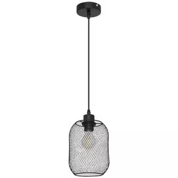 Подвесной светильник, металл, черный матовый, кабель ПВХ etc-shop