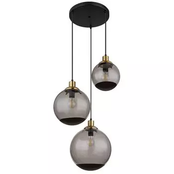 Подвесной светильник, металл, черный, стекло, 3 лампочки, H 120 см Globo Lighting