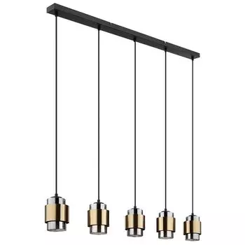 Подвесной светильник, металл, дымчатое стекло, 5 лампочек, L 105 см. Globo Lighting