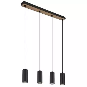 Подвесной светильник, металл, имитация дерева, В 120 см. Globo Lighting, черный
