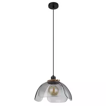 Подвесной светильник, металл, стекло, дымчатый, H 120 см. etc-shop, черный