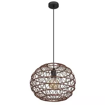 Подвесной светильник, металл, темно-коричневый, Е27, D 39 см. Globo Lighting