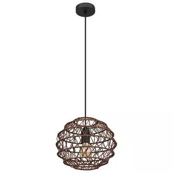 Подвесной светильник, металл, темно-коричневый, Е27, D 29 см. Globo Lighting