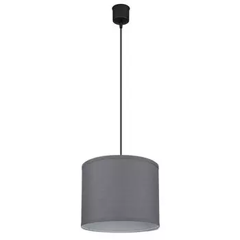 Подвесной светильник, металл, текстиль, черный, антрацит, D 28 см Globo Lighting, серый
