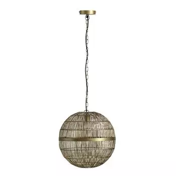 Подвесной светильник, металлическая сетка, состаренная латунь, В 120 см etc-shop