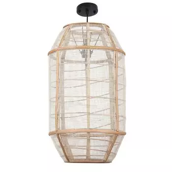 Подвесной светильник Mica Decorations Pella - H58 x 33 см - лен - бежевый