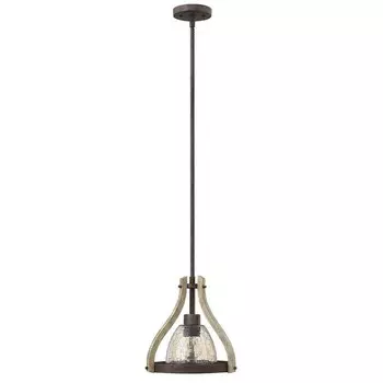 Подвесной светильник Midfield, железо и дерево, 1 лампочка Elstead Lighting