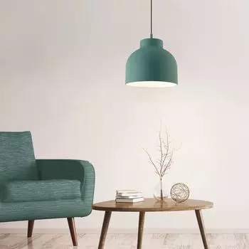 Подвесной светильник, можно укоротить, высота 120см, 32см, E27, макс. 60Вт, металл, бирюзовый. Lightbox