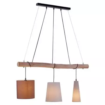 Подвесной светильник, натуральные балки, текстиль, L 100 см etc-shop, мультиколор