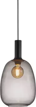 Подвесной светильник Nordlux "Alton 23", 1 лампочка, лампа E27 | без лампочки, подвесной светильник, подвесной светильник 23 см, Высота: 43 см, черный/дымчато-серый