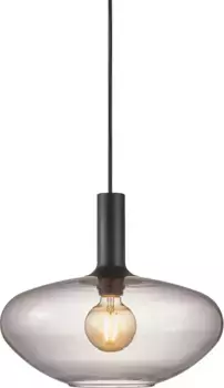 Подвесной светильник Nordlux "Alton 35", 1 лампочка, лампа E27 | без лампочки, подвесной светильник, подвесной светильник 35 см, Высота: 30 см, черный/дымчато-серый