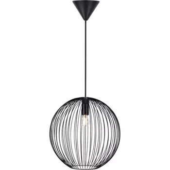 Подвесной светильник Nordlux «Beroni», лампа E27 | без лампочек, минималистичный и промышленный дизайн, для светодиодных лампочек E27, черный