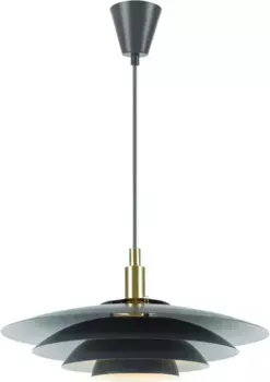 Подвесной светильник Nordlux "Bretagne", белый внутри для оптимального освещения, прочный металлический корпус, подходит для ламп GU9 38,00 см, Высота: 18,80 см., серый