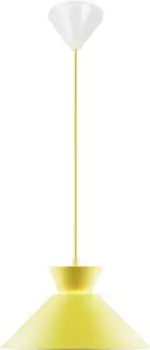 Подвесной светильник Nordlux "Циферблат", лампа E27 | без лампочек, скандинавская простота с четкими линиями, декоративный эффект подсветки 25,00 см, Высота: 13,50 см., цвет gelb