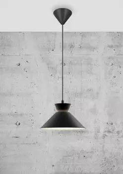 Подвесной светильник Nordlux "Циферблат", лампа E27 | без лампочек, эксклюзивный датский дизайн, прекрасная кривая света 25,00 см, Высота: 13,50 см., черный