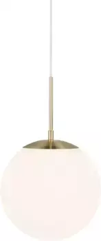 Подвесной светильник Nordlux "GRANT", 1 лампочка, лампа E27 | без лампочки, подвесной светильник, выдувное стекло, стиль латуни 25 см, Высота: 40 см, цвет messingfarben